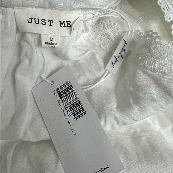 Just Me White Lace Boho Capri Maxi Dress - Picture 3 of 8